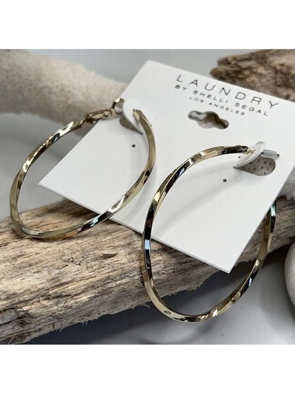 Gold Hoop Earrings Laundry by Shelli Segal $16ea / 3 for $25 - Picture 3 of 8